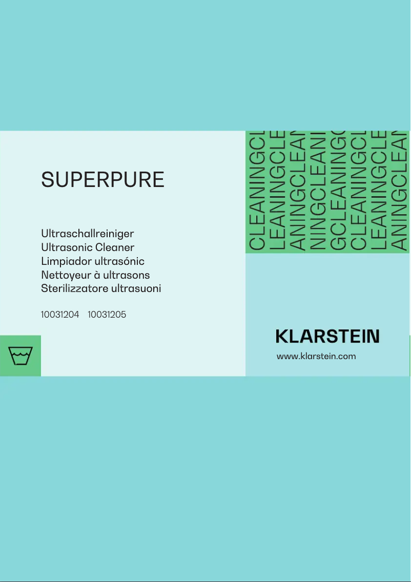 Page n°1 - Manuel utilisateur Klarstein Superpure
