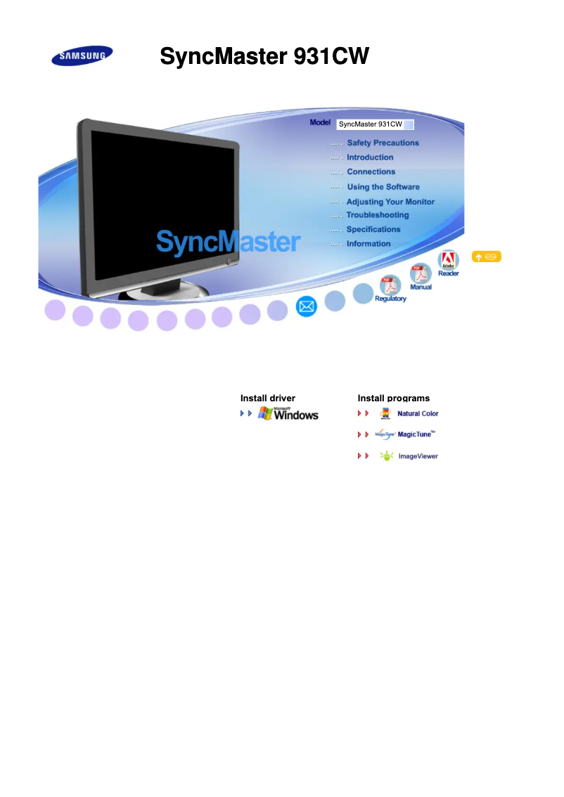 Imagen de la primera página del manual del dispositivo 931CW