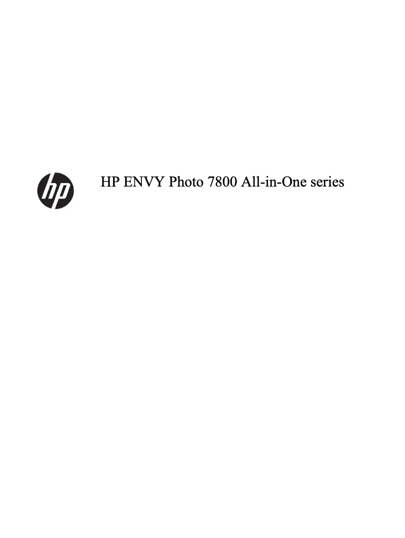 Page 1 de la notice Manuel utilisateur HP ENVY Photo 7800