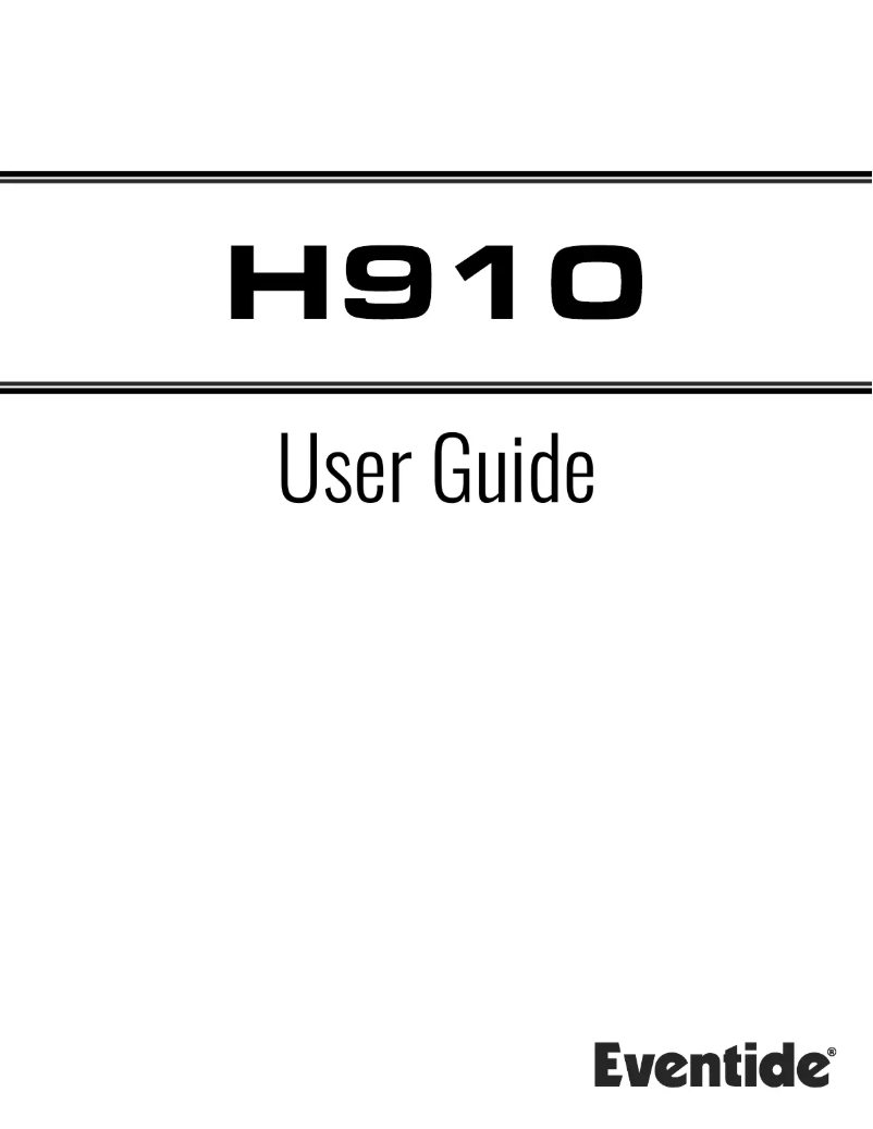 Image de la première page du manuel de l'appareil H910