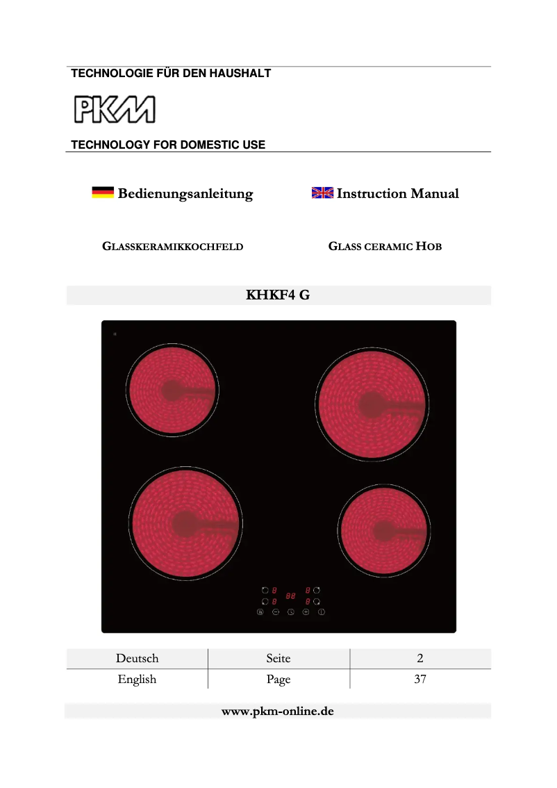 Image de la première page du manuel de l'appareil KHKF4 G