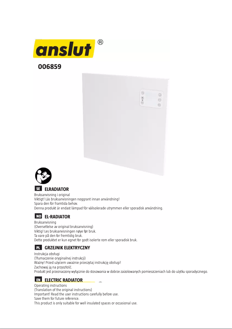 Page n°1 - Manuel utilisateur Anslut 006-859