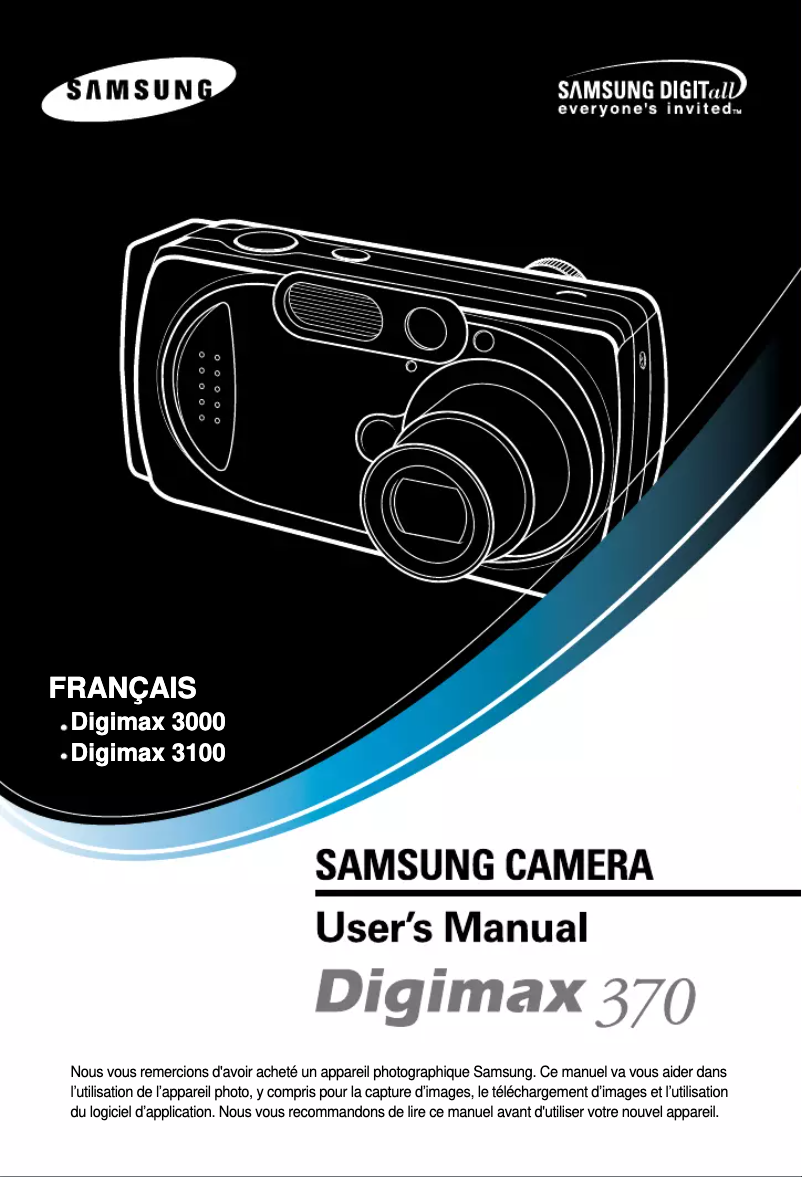 First page image of the manual for Digimax 370