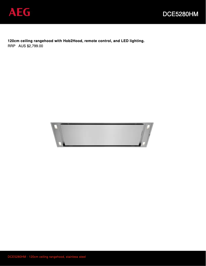 Página 1 del manual Ficha técnica AEG DCE5280HM