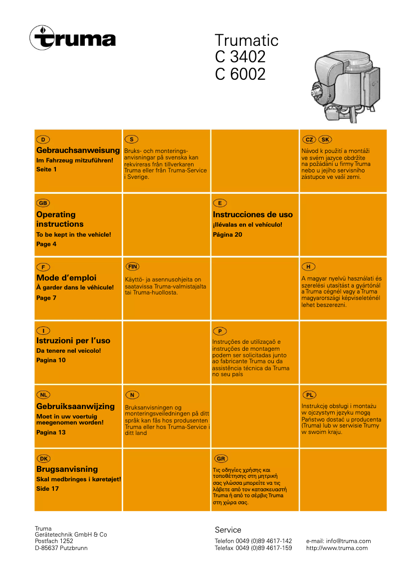 Page 1 de la notice Manuel utilisateur Trumatic C 6002