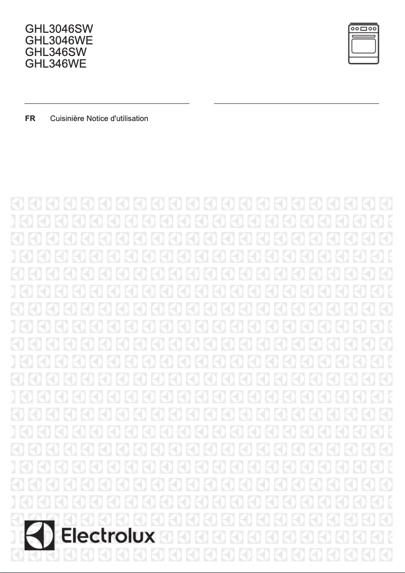 Page 1 de la notice Manuel utilisateur Electrolux GHL346WE