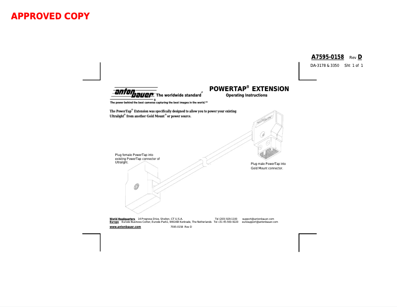 Page n°1 - Manuel utilisateur Anton/Bauer 80750010