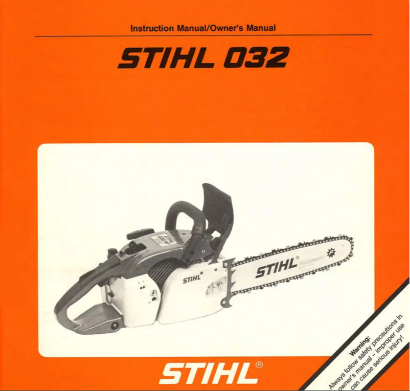Page 1 de la notice Manuel utilisateur Stihl 032