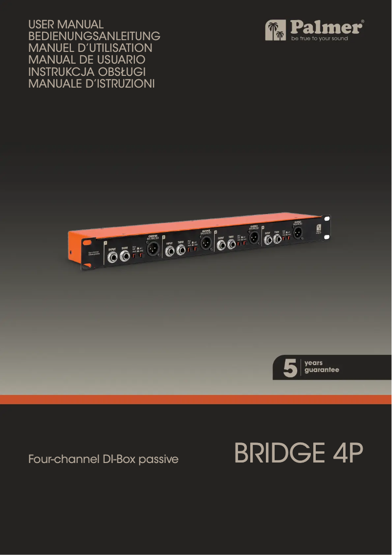 Page n°1 - Manuel utilisateur Palmer BRIDGE 4P