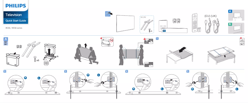 Imagen de la primera página del manual del dispositivo 75PUS8556