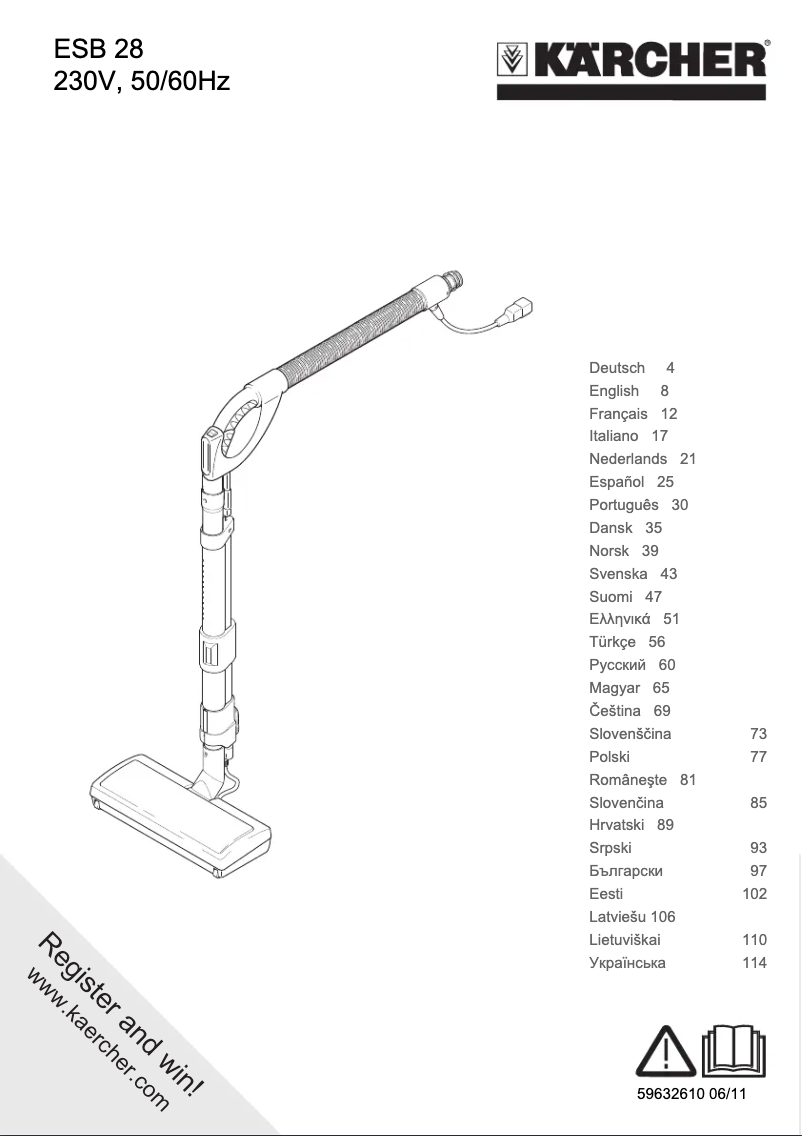 Page 1 de la notice Manuel utilisateur Kärcher ESB 28