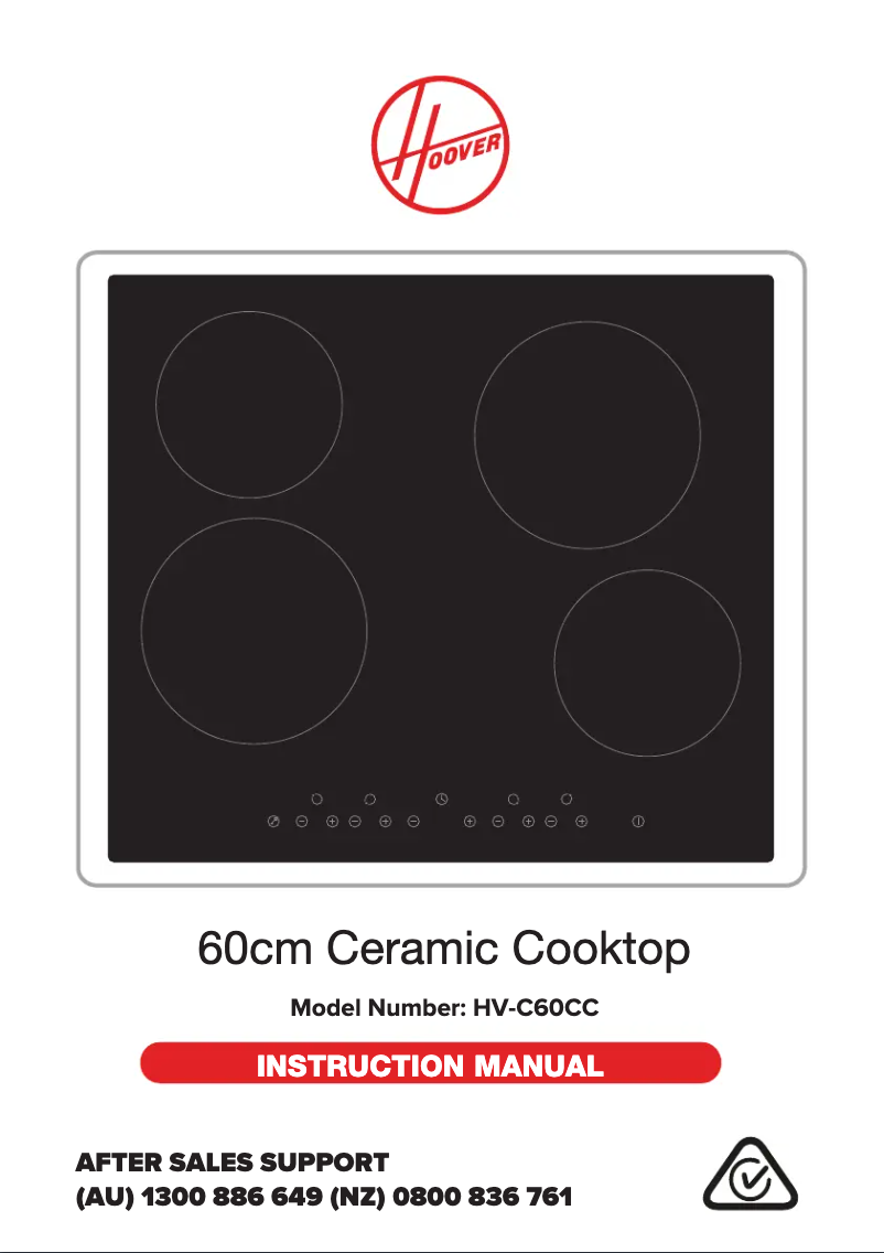 Page 1 de la notice Manuel utilisateur Hoover HV-C60CC