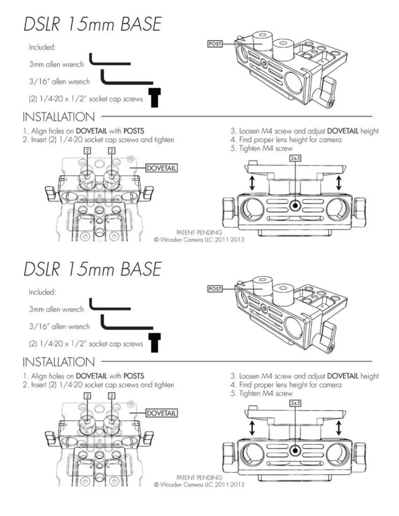 Page n°1 - Manuel utilisateur Wooden Camera 163000