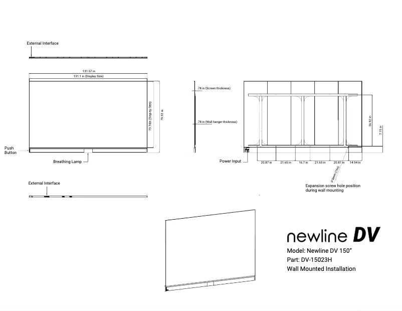 Page n°1 - Dessin technique Newline DV-18023H