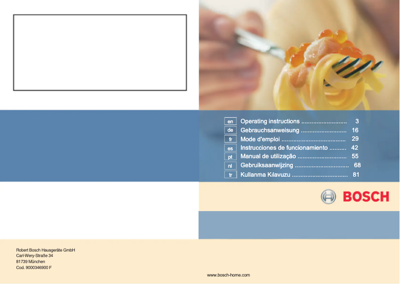 Page 1 de la notice Manuel utilisateur Bosch PSB326B20E