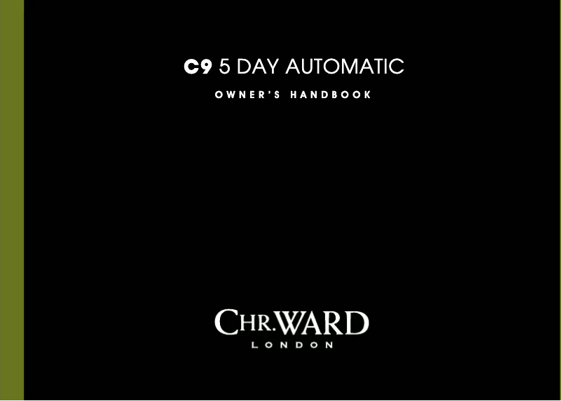 Page 1 de la notice Manuel utilisateur Christopher Ward C9 5 Day Automatic