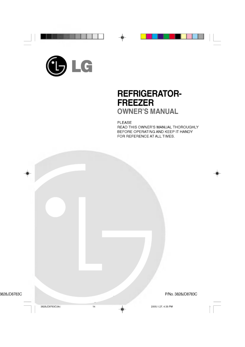 Page n°1 - Manuel utilisateur LG GR-R562JVQ