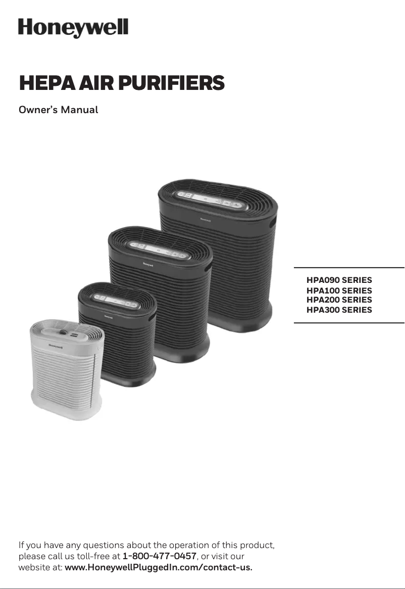 Page 1 de la notice Manuel utilisateur Honeywell HPA204