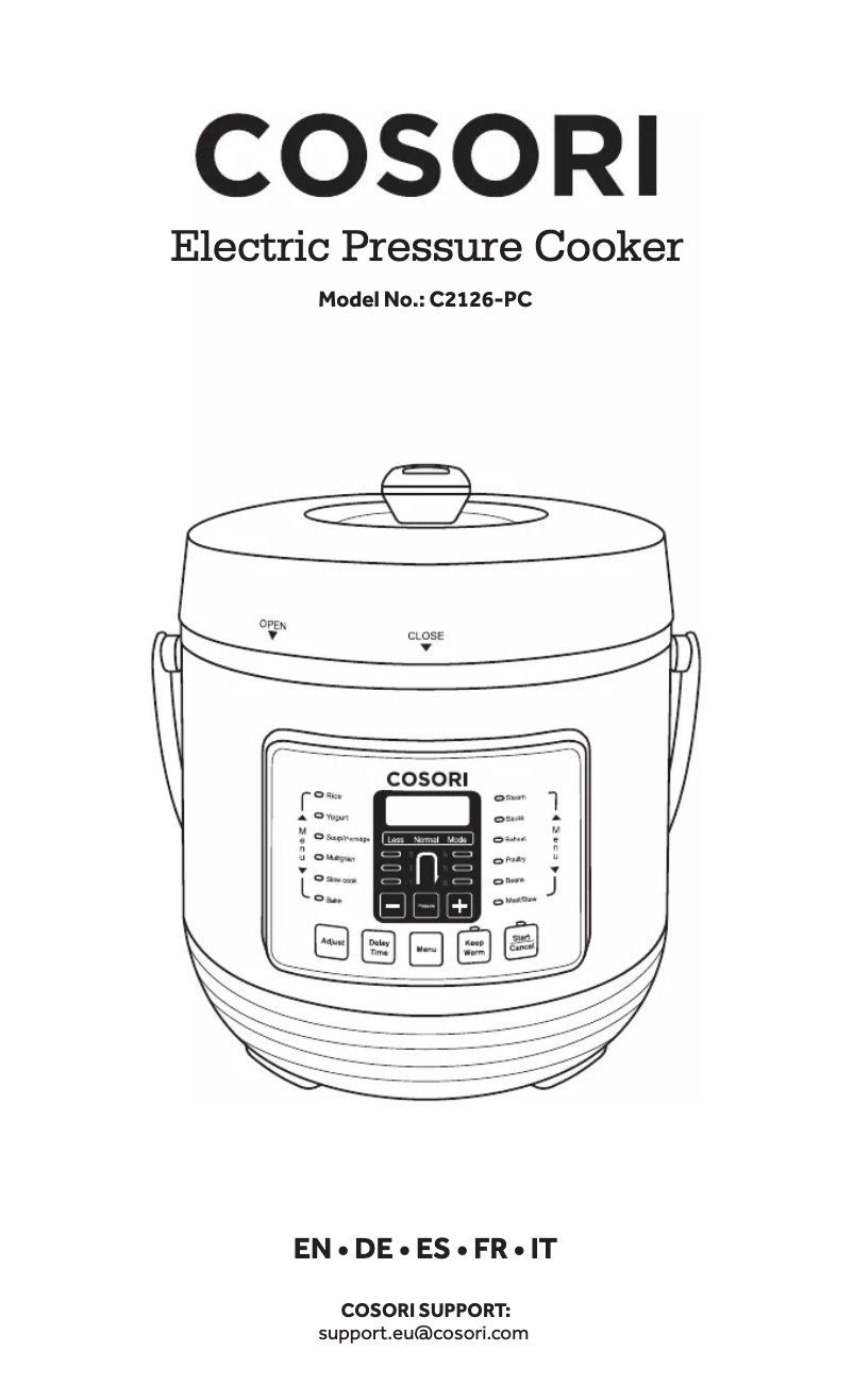 Page 1 de la notice Manuel utilisateur Cosori C2126-PC