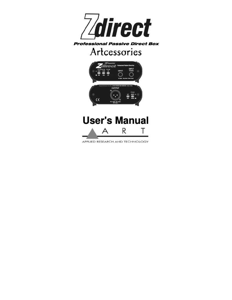 Página 1 del manual Manual de usuario ART Zdirect