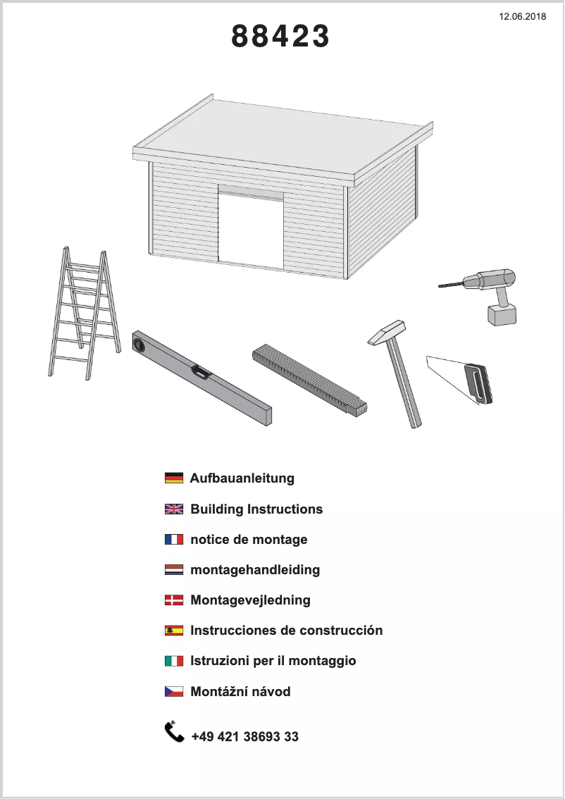 Page 1 de la notice Manuel utilisateur Karibu Northeim 6