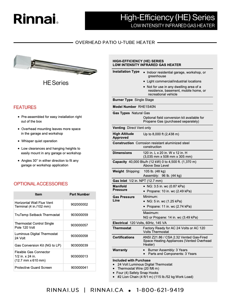 Image de la première page du manuel de l'appareil RHE1S40N
