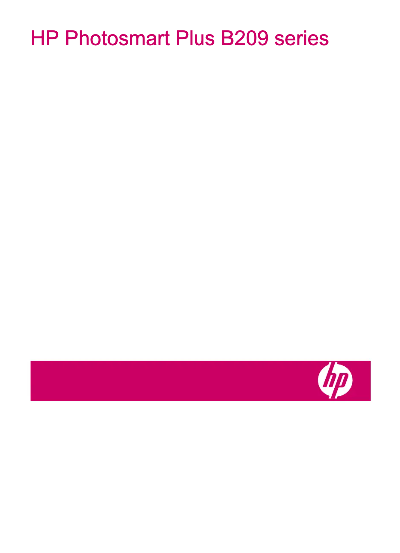 Image de la première page du manuel de l'appareil Photosmart Plus B209a