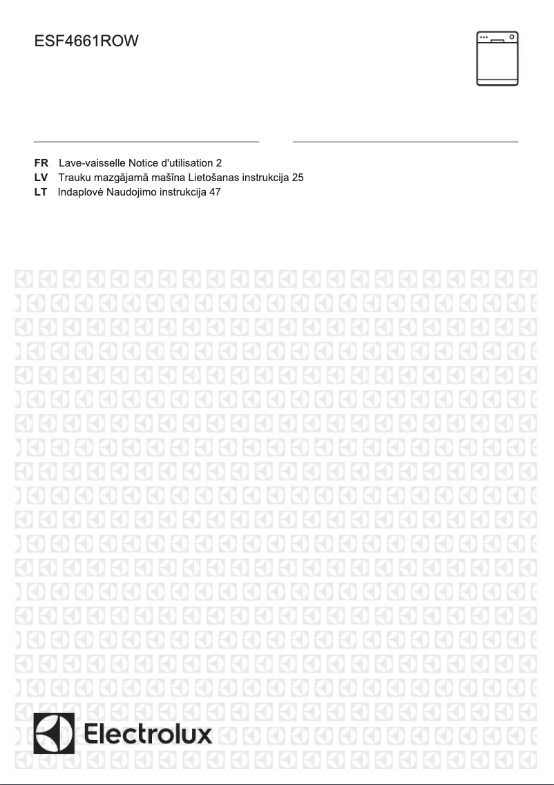 Page n°1 - Manuel utilisateur Electrolux ESF4661ROW
