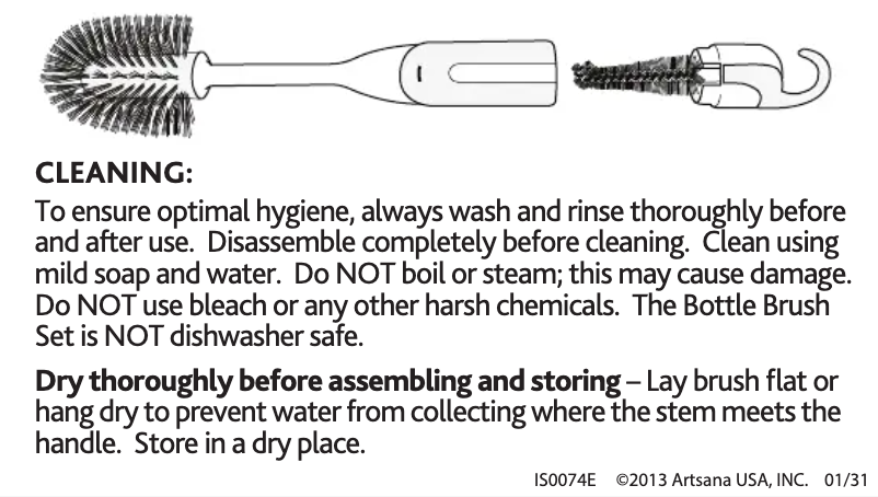 Página 1 del manual Manual de usuario Chicco Bottle Brush Set