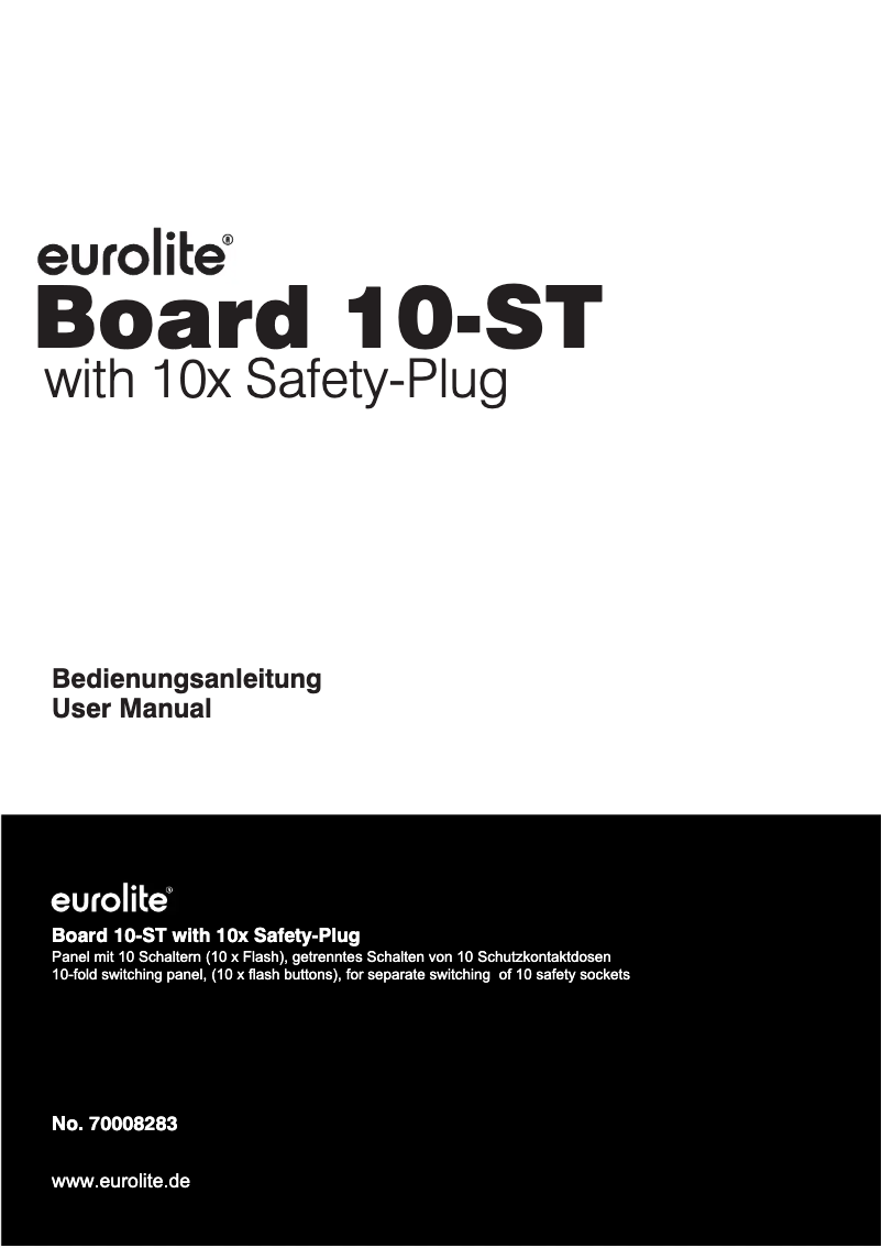 Page 1 de la notice Manuel utilisateur Eurolite Board 10-ST