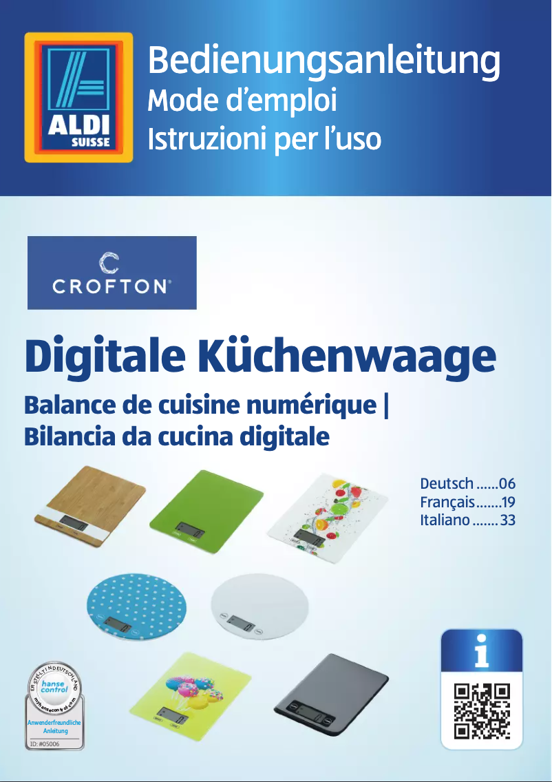 Page 1 de la notice Manuel utilisateur Crofton 95159