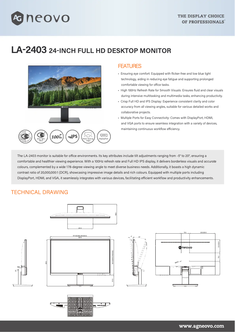 Image de la première page du manuel de l'appareil LA-2403