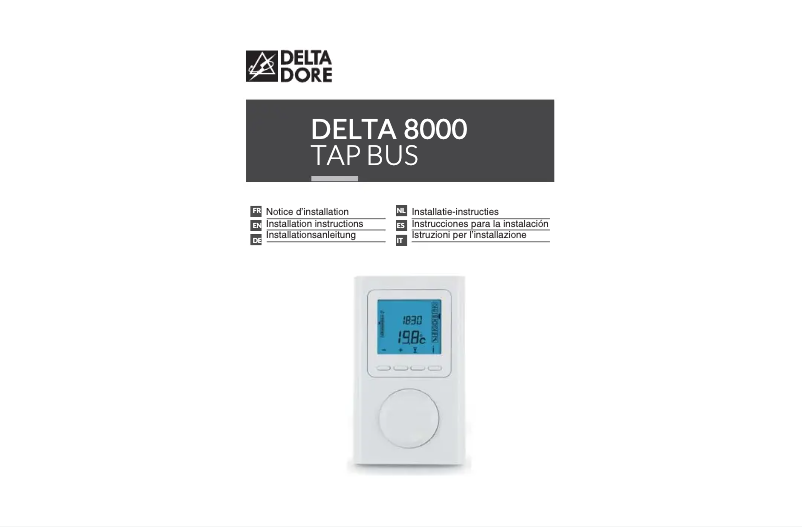 Image de la première page du manuel de l'appareil Delta 8000 TAP BUS