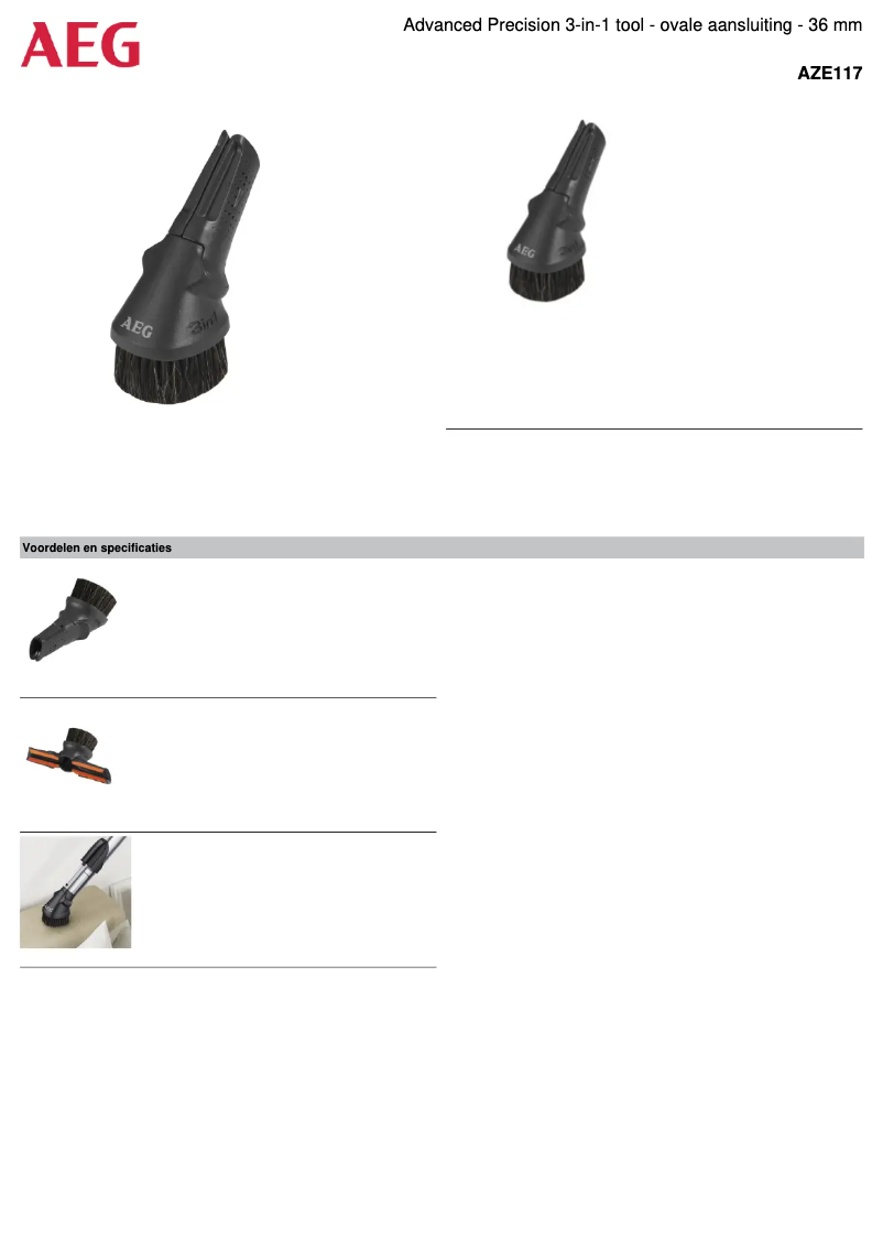 Image de la première page du manuel de l'appareil AZE117