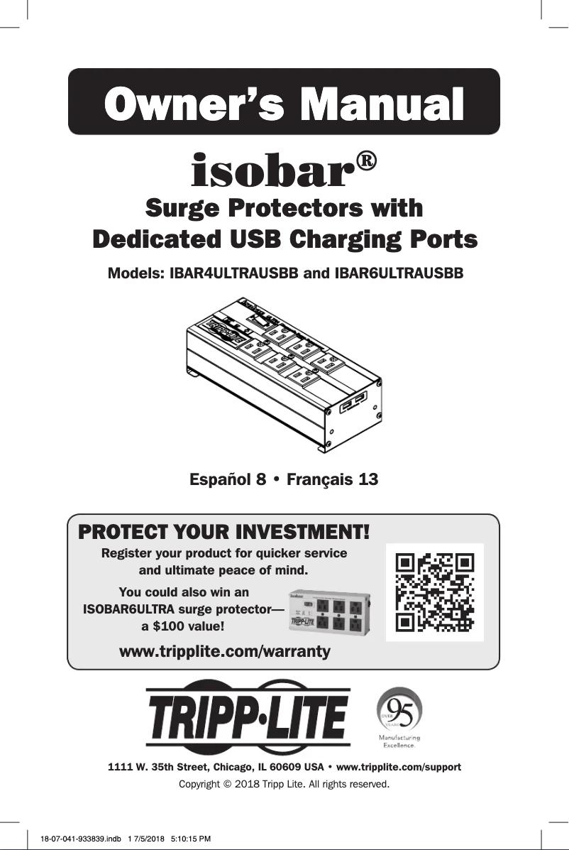 Image de la première page du manuel de l'appareil IBAR6ULTRAUSBB