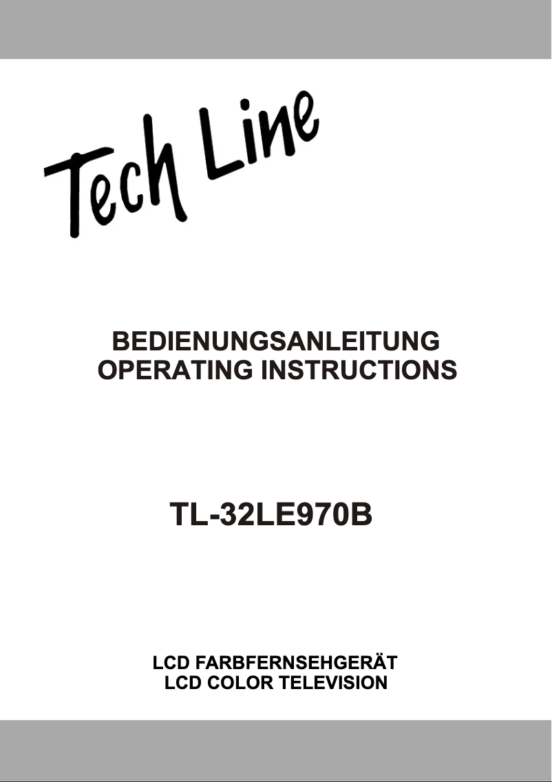 Page 1 de la notice Manuel utilisateur TechLine TL-32LE970B