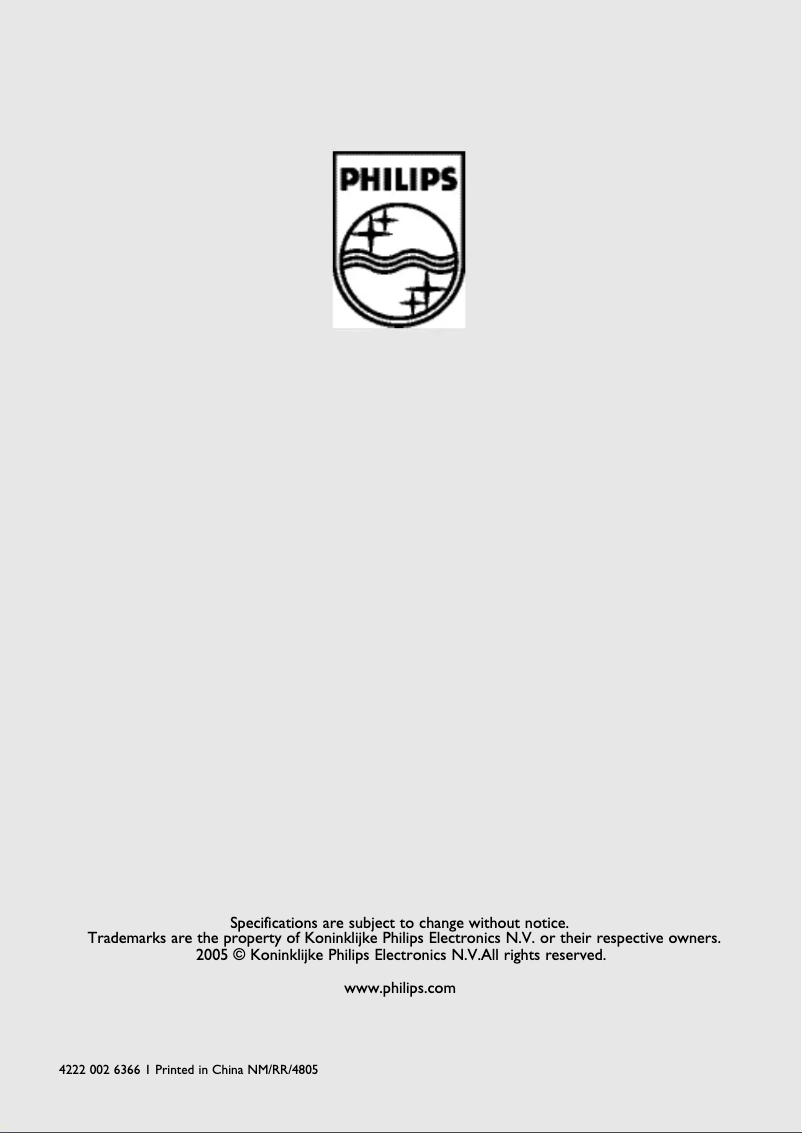 Page n°1 - Guide de démarrage rapide Philips SCX465