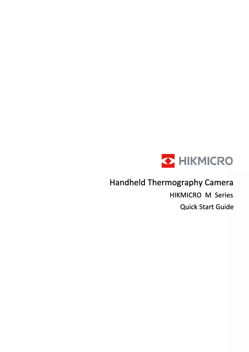 Page 1 de la notice Manuel utilisateur Hikmicro M11