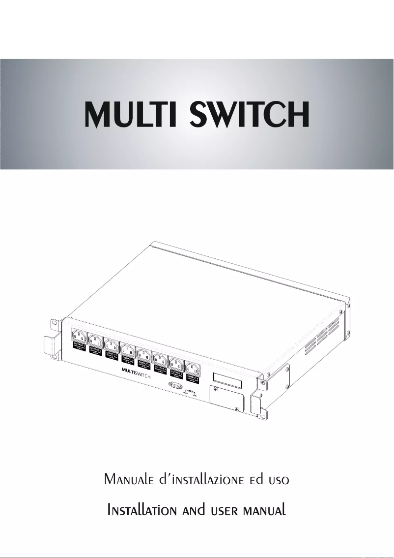 Page n°1 - Manuel utilisateur Riello Multi Switch