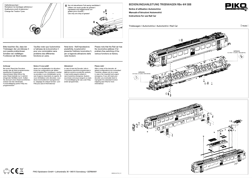 Page 1 de la notice Manuel utilisateur Piko 96837