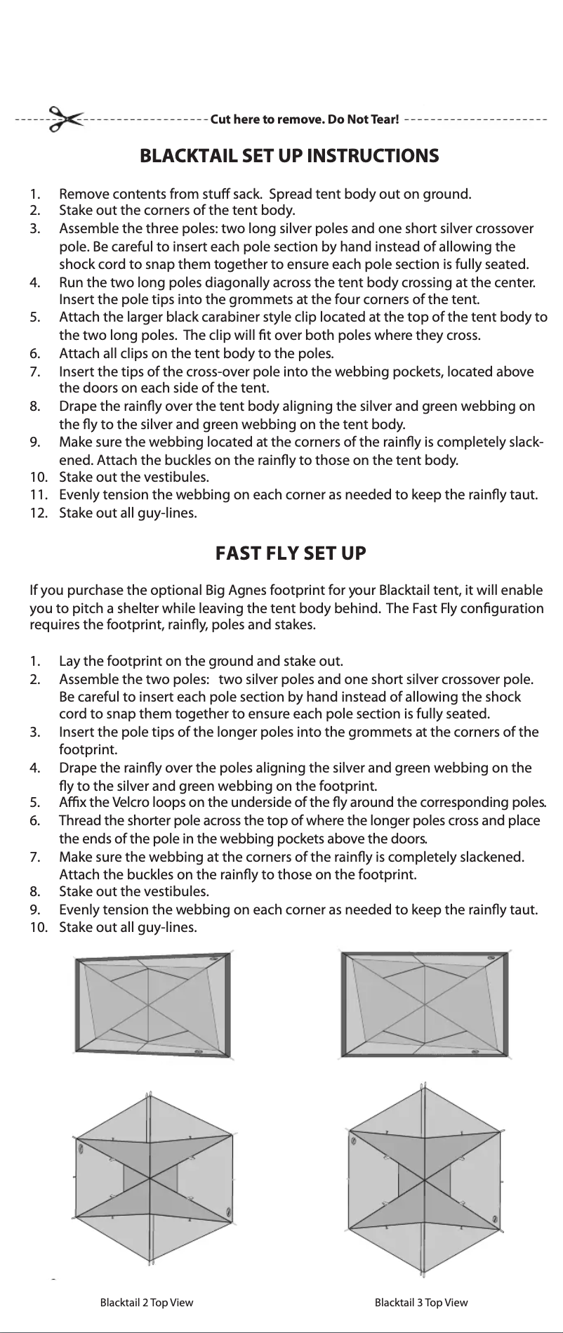 Página 1 del manual Manual de usuario Big Agnes Blacktail 2