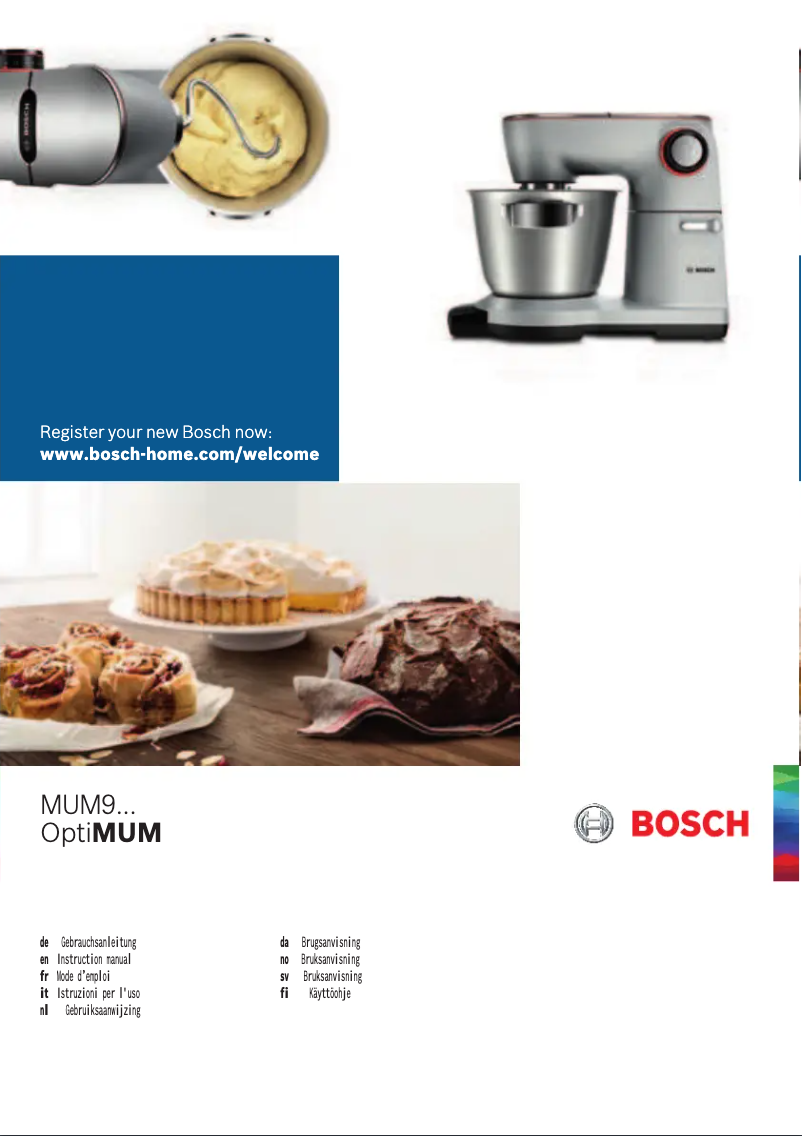 Page n°1 - Manuel utilisateur Bosch OptiMUM MUM9AD1S00