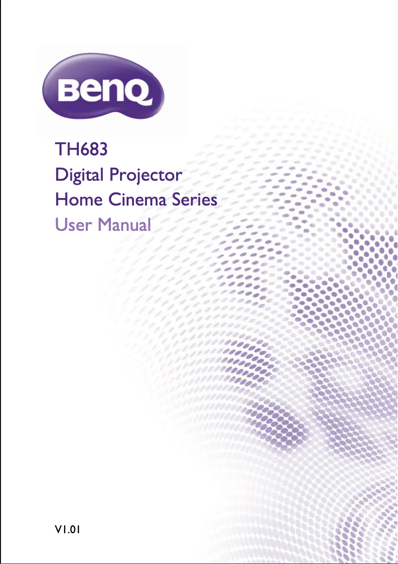 Page n°1 - Manuel utilisateur BenQ TH683