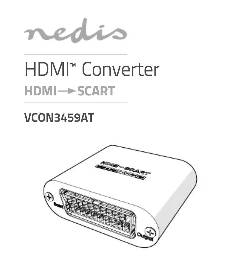 Page 1 de la notice Manuel utilisateur Nedis VCON3459AT