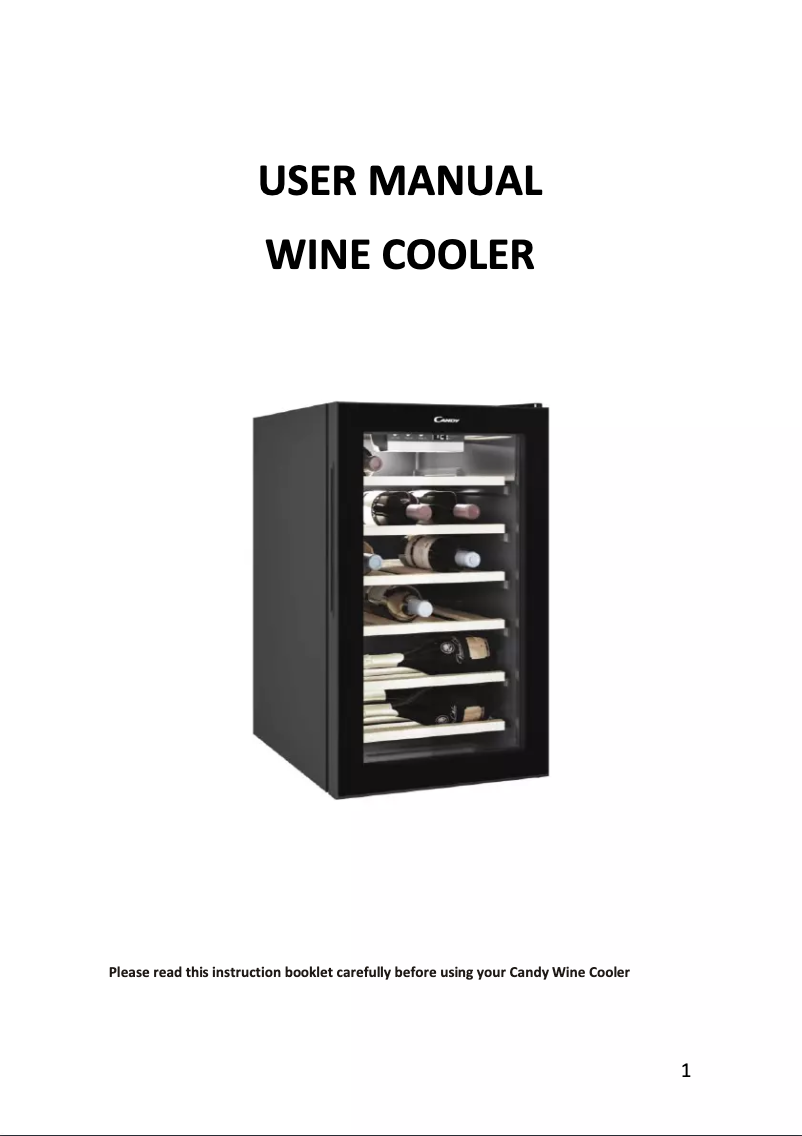 Image de la première page du manuel de l'appareil CWC 021ELSP-7