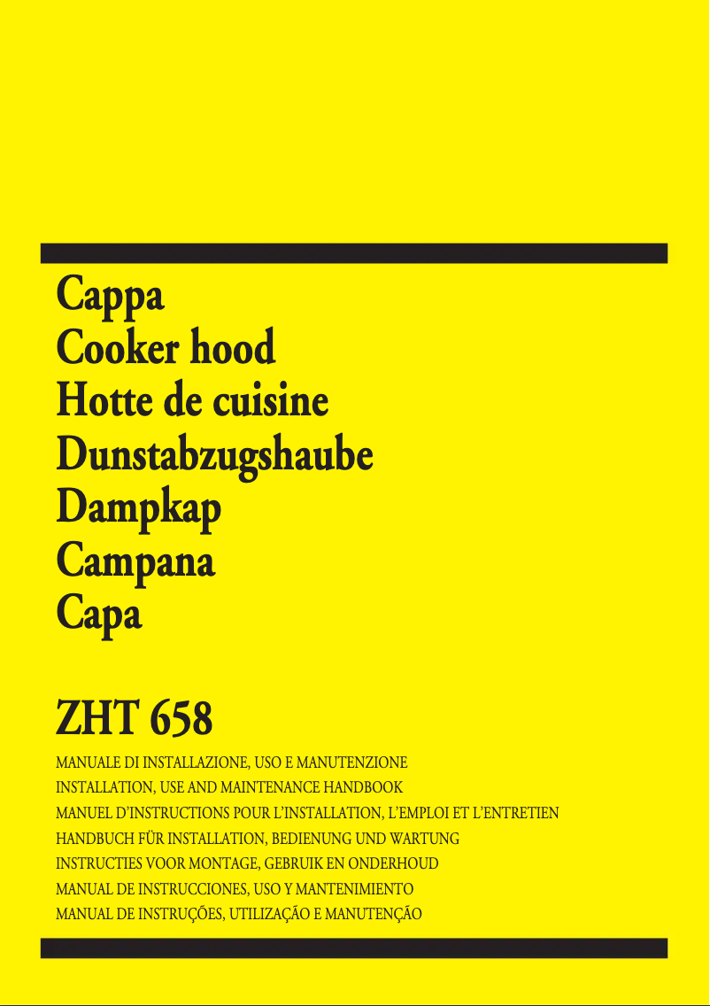 Page n°1 - Manuel utilisateur Zanussi ZHT 658