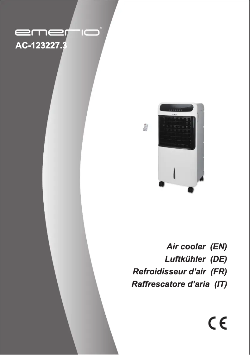 Image de la première page du manuel de l'appareil AC-123227.3