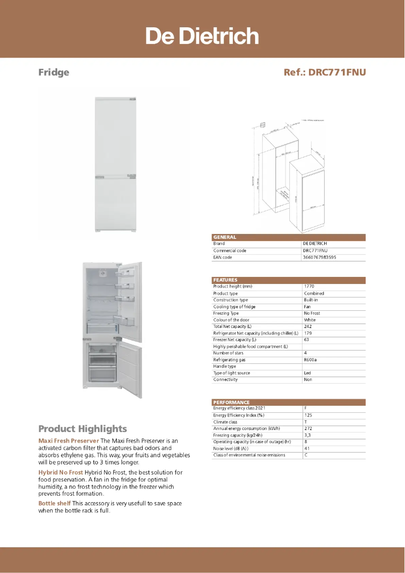 Image de la première page du manuel de l'appareil DRC771FNU