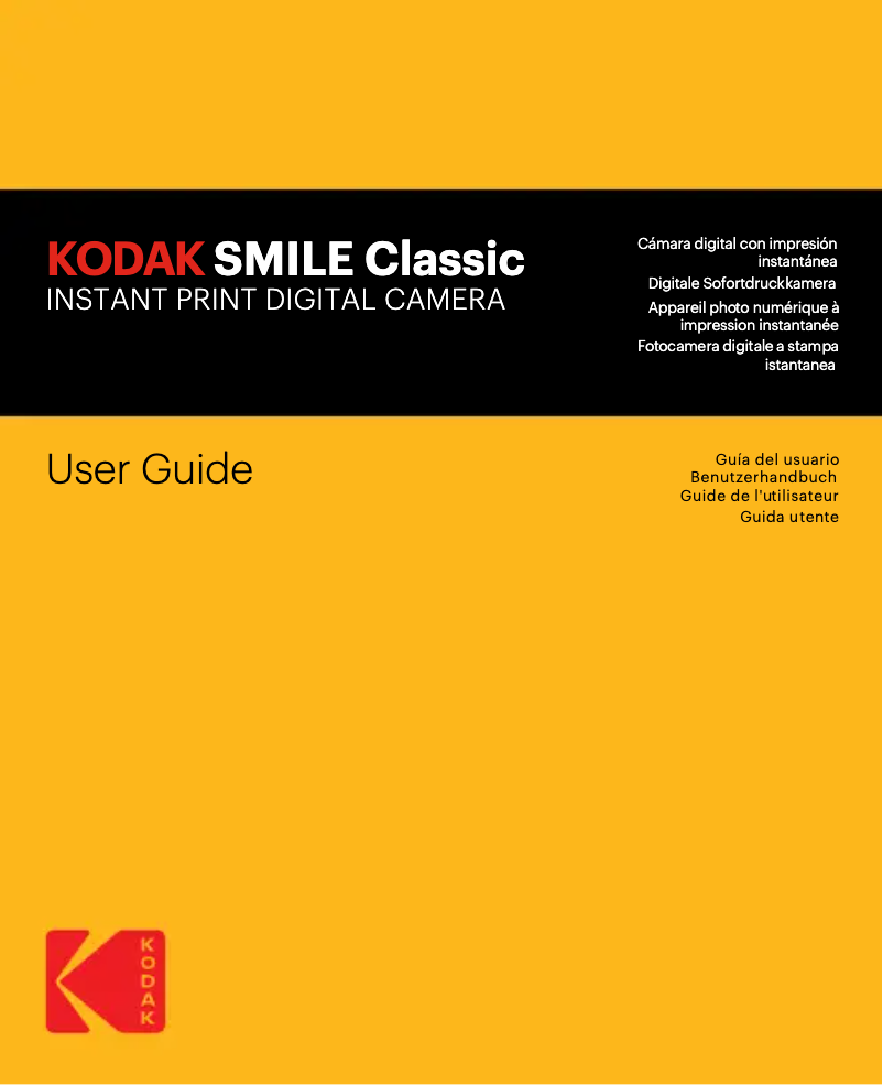 Page 1 de la notice Manuel utilisateur Kodak Smile Classic