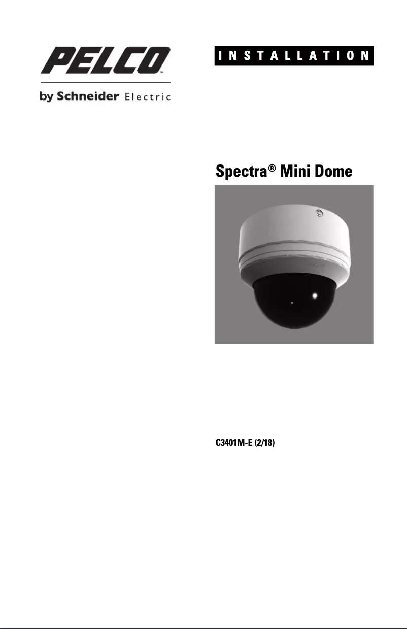 Page n°1 - Manuel utilisateur Pelco Spectra Mini SD5-W0-X